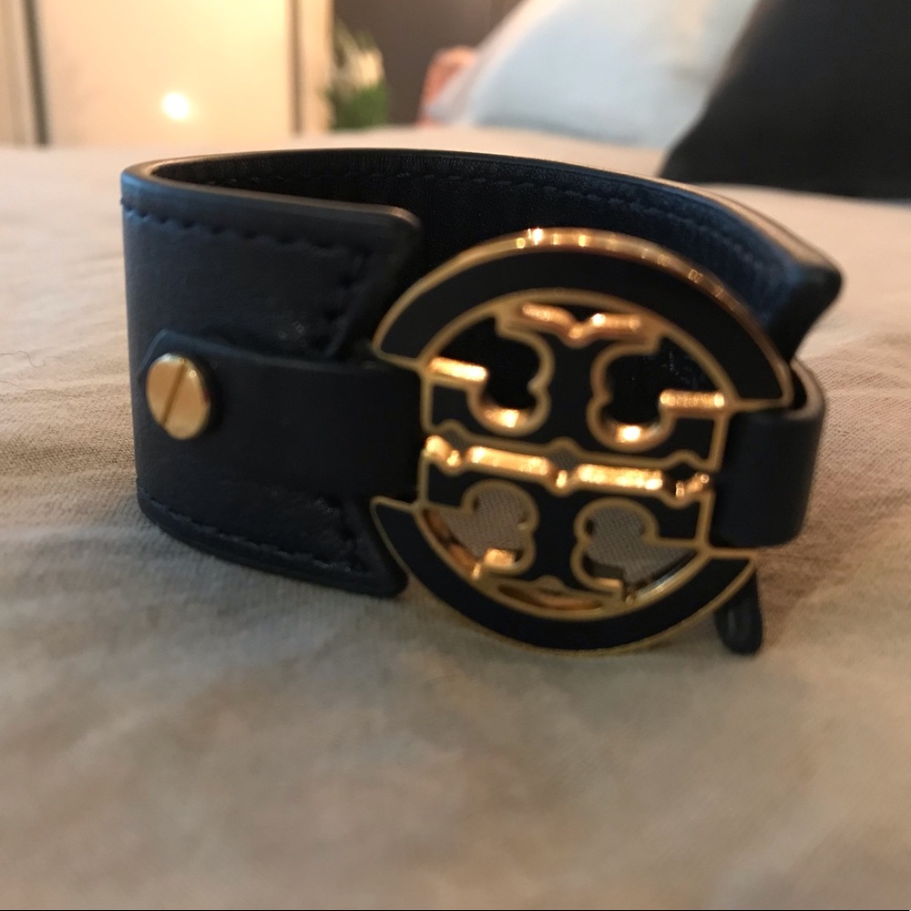 Tory Burch Skinny Double Snap Leather Bracelet